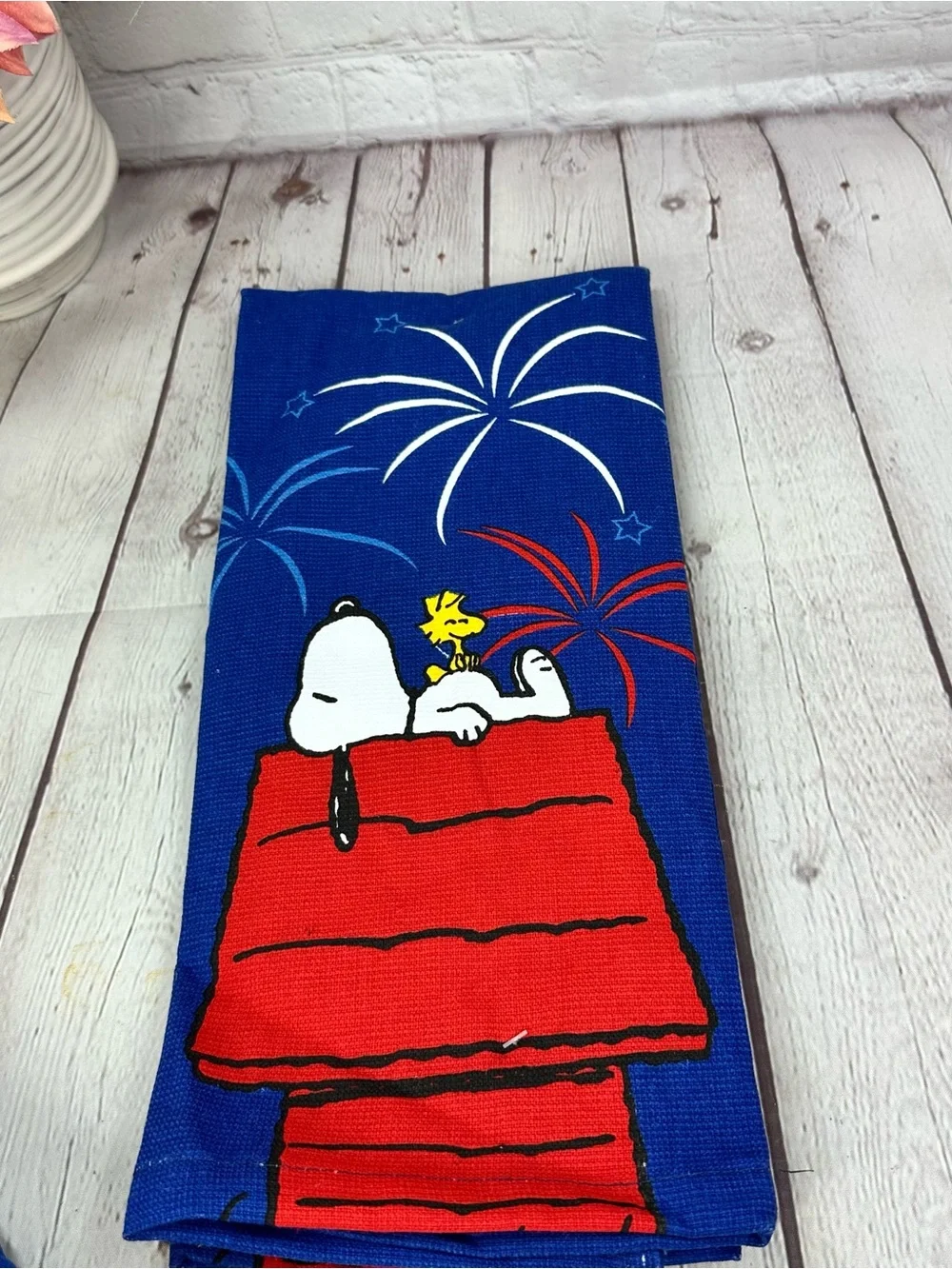 NWT Peanuts Snoopy Kitchen Towels mini oven mitts patriotic firework summer